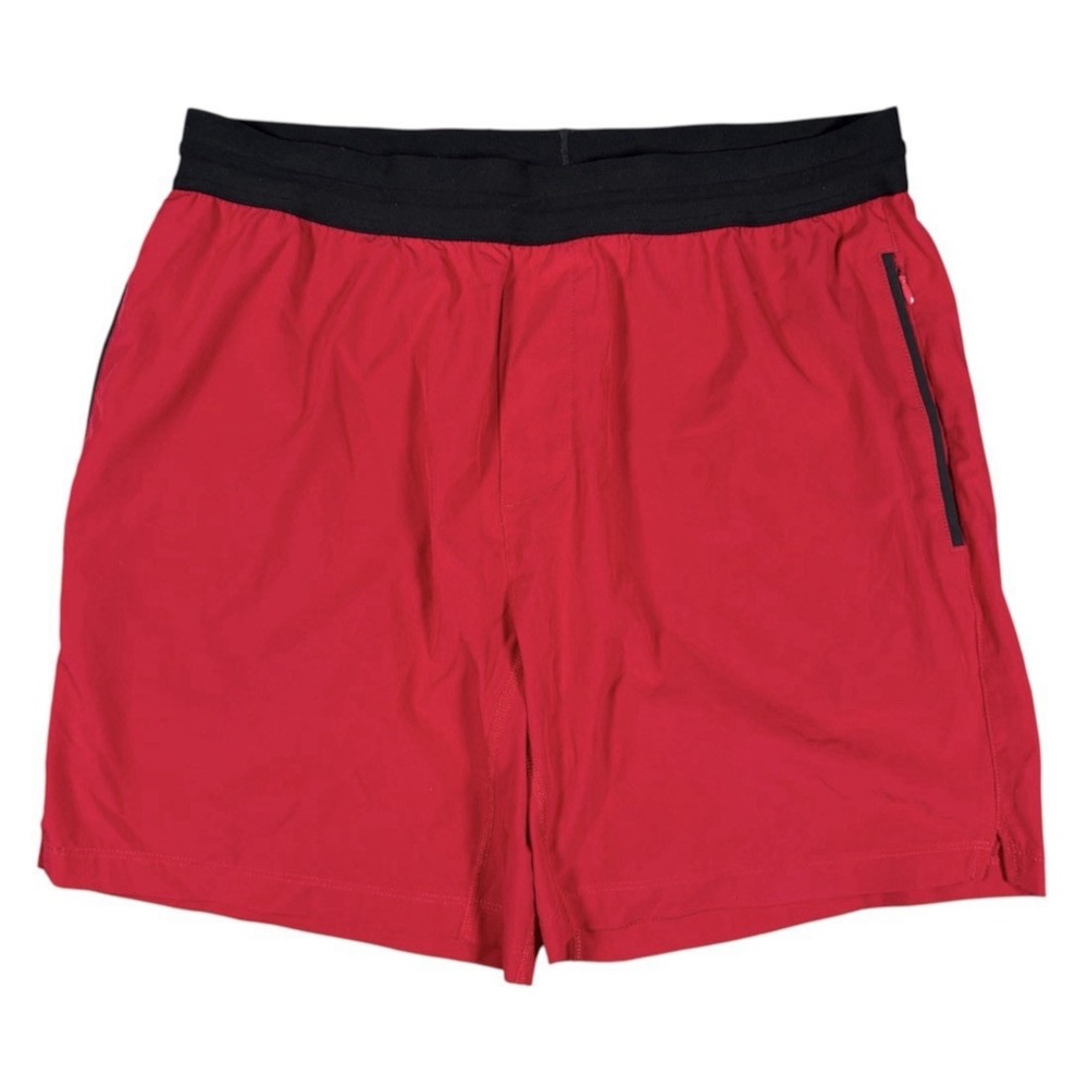 Rhone Shorts Mens Large 7" Athletic Workout Mako Tech Unlined Red Stretch Run